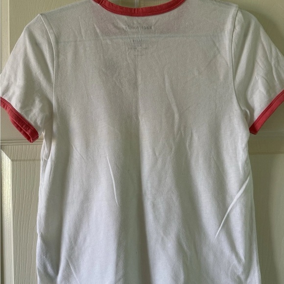 👚🌷Abercrombie Kids SMILE Tee Top Shirt 14 -16 | Cute Graphic Shirt Pink Trim - Picture 6 of 6